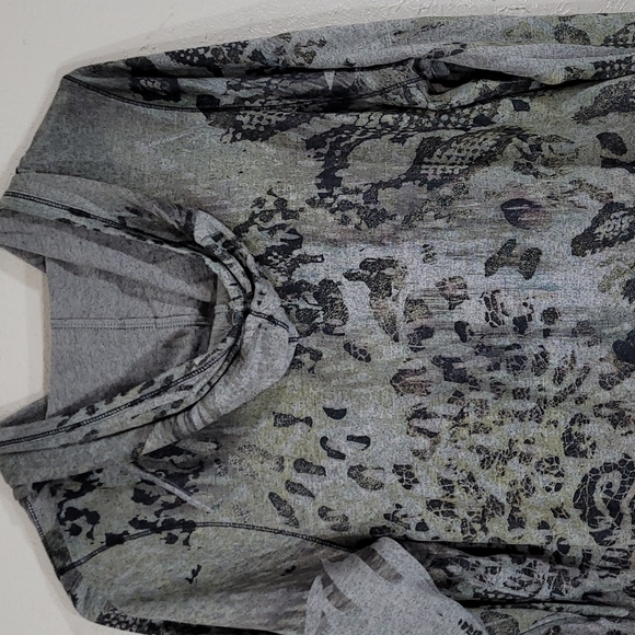 One World 1X hoodie full zip green and brown sweatshirt rivets XL - Picture 9 of 9